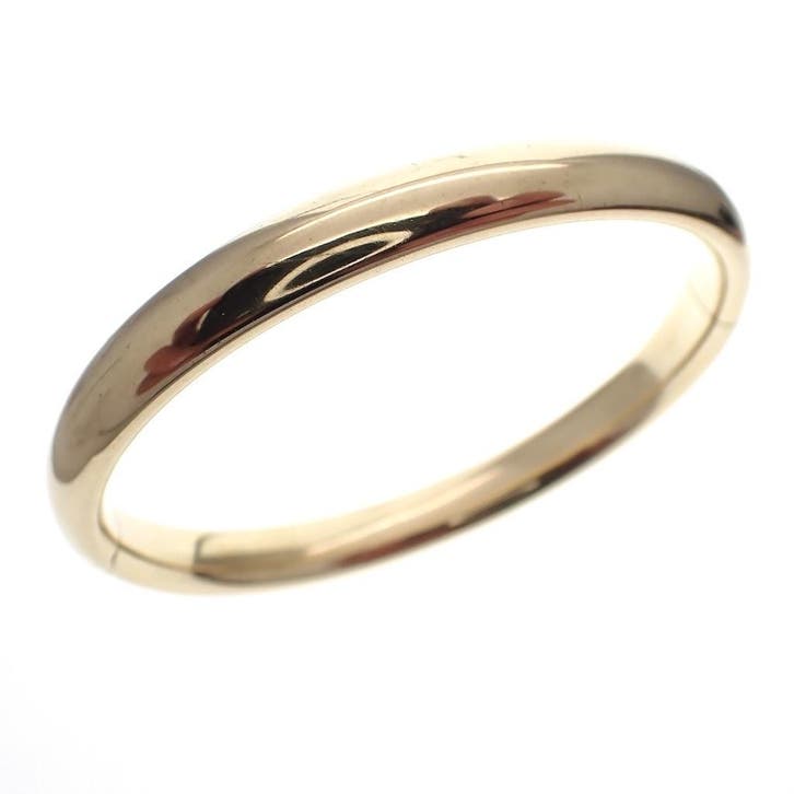 Gouden gladde slavenarmband; Ø 61 mm, Handtassen en Accessoires, Armbanden, Goud, Gebruikt, Goud, Ophalen of Verzenden