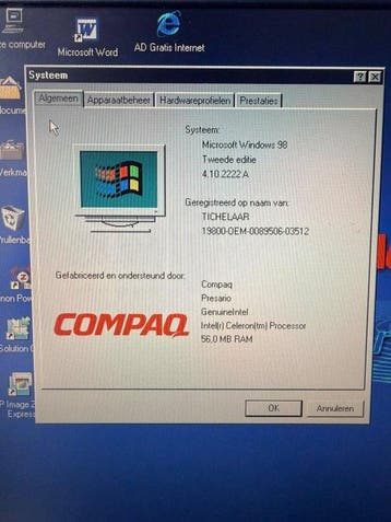 Compaq Presario 1600 - Vintage Windows 98 Laptop - Intel