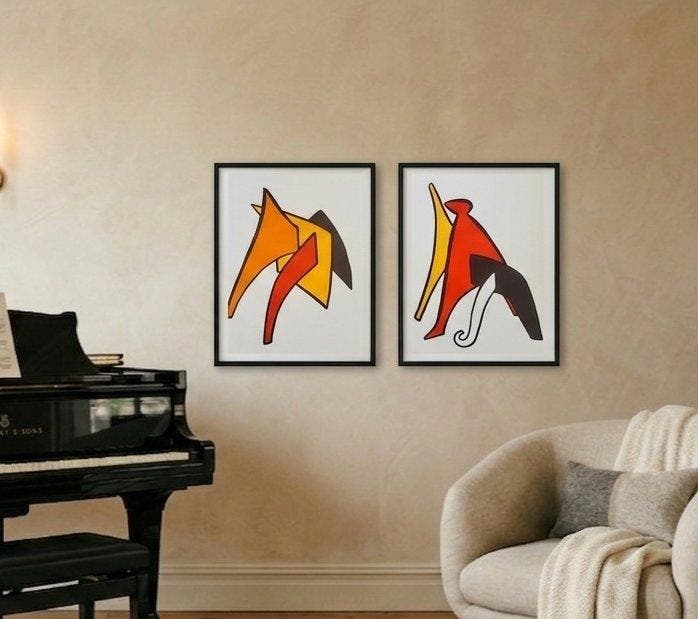 Alexander Calder (1898-1976) - (1898-1976) - 2 Lithographies, Antiek en Kunst, Antiek | Overige Antiek
