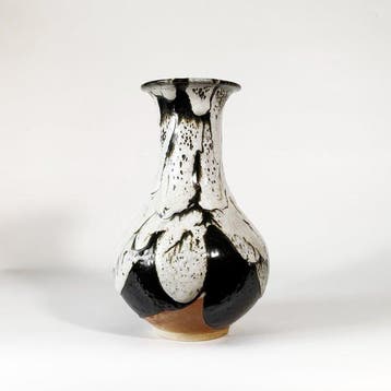 Vase - Grès - Japon - Vase à glaçure cuite au four façon
