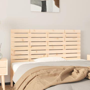 vidaXL Hoofdbord wandmontage 126x3x63 cm massief grenenhout, Verzenden, Nieuw