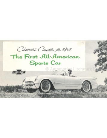 1954 CHEVROLET CORVETTE BROCHURE ENGELS (USA), Nieuw