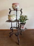Bijzettafel - Gietijzer - Getijzeren plantentafel, Antiek en Kunst