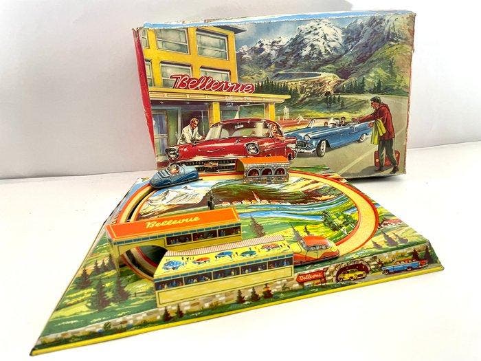 Technofix - Blikken speelgoed - Alpine Car Track - Bellevue, Antiquités & Art, Antiquités | Jouets