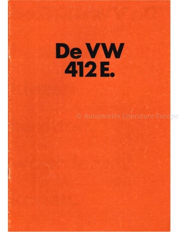 1973 VOLKSWAGEN 412 BROCHURE NEDERLANDS, Ophalen of Verzenden, Nieuw