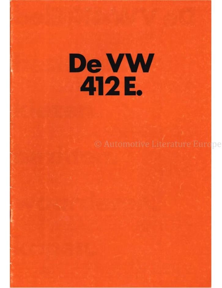 1973 VOLKSWAGEN 412 BROCHURE NEDERLANDS, Boeken, Auto's | Folders en Tijdschriften, Ophalen of Verzenden