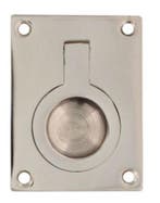 Intersteel Luikring recht 50mm x 39mm nikkel, Ophalen of Verzenden