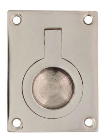 Intersteel Luikring recht 50mm x 39mm nikkel, Huis en Inrichting, Ophalen of Verzenden, Nieuw