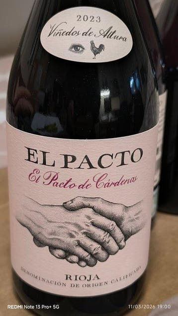 2023 Bodegas El Pacto, El Pacto de Cárdenas Ojo Gallo -