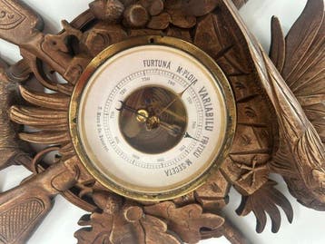T. Mann & Co. Aneroid barometer - Hout, Metaal -