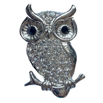 Fako Bijoux - Magneet Broche XL - Uil Kristal - Magnetische, Verzenden, Nieuw