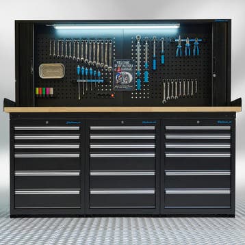 Datona Werkbank PRO 200 cm - eiken - 18 lades en, Ophalen of Verzenden, Nieuw