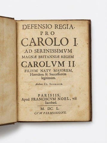 C. Salmasius - Defensio Regia Pro Carolo I - 1650