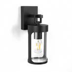 Strak & modern Zaragoza Muurlamp Zwart Buitenverlichting, Jardin & Terrasse, Verzenden