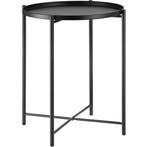 tectake Bijzettafel Chester 45,5x45,5x53cm - zwart, Verzenden