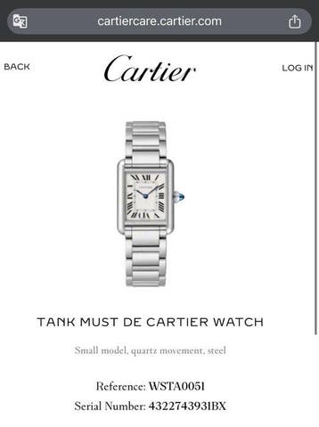 Cartier - Tank Must - Zonder minimumprijs - 4322 - Unisex -, Nieuw