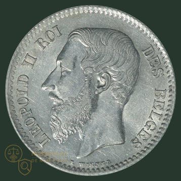 België. Leopold II. 1 Franc 1867 (Fr.) KWALITEIT (Zonder