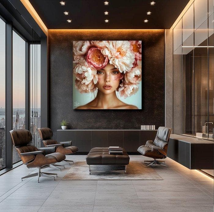 PLM-Art - Big Flowers Woman XL, Antiquités & Art, Art | Objets design