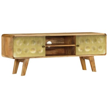 vidaXL Tv-meubel 120x30x45 cm massief mangohout, Huis en Inrichting, Kasten |Televisiemeubels, Verzenden, Nieuw