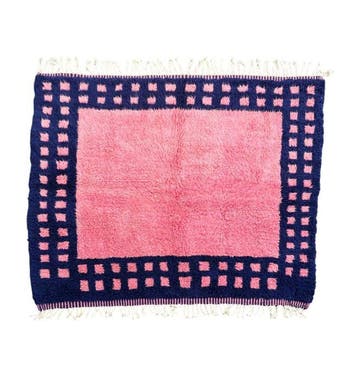 Tapis berbère Mrirt marocain – laine nouée à la main –