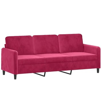 Fluweel 3-zitsbank 180cm | Tweede kansje | OP = OP, Verzenden, 150 tot 200 cm, Driepersoons, 75 tot 100 cm