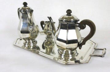 Koffie- en theeservies (5) - Verzilverd - Theeservice en