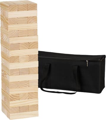 Vallende toren XL 63 cm hoog - evenwichtstoren  Jenga stijl, Verzenden, Nieuw