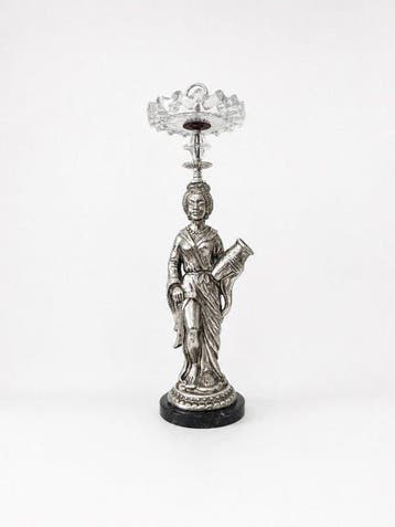 Cendrier - Cenicero de pie con estatuilla japonesa en acabo, Collections