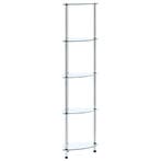 vidaXL Kastje 5-laags 30x30x130 cm gehard glas transparant, Verzenden, Nieuw
