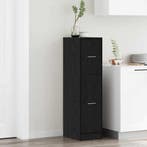 vidaXL Apothekerskast Zwart eiken 30 x 41 x 118 cm Bewerkt, Huis en Inrichting, Verzenden, Nieuw