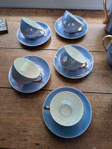 Victoria - Koffieservies voor 10 (23) - Zacht porcelein -