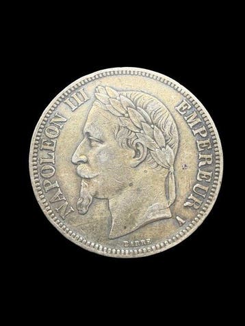 Frankrijk. Napoléon III. 5 Francs 1868-A, Paris (Zonder