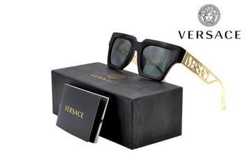 Versace - VE4431 - Made in Italy - Black Acetate & Gold, Nieuw