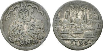 1 Kreuzer Stadtansicht 1796 Nuernberg Stadt:, Verzenden