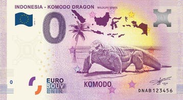 World. 0 Euro Banknote 2019 Wildlife Series collectie (8