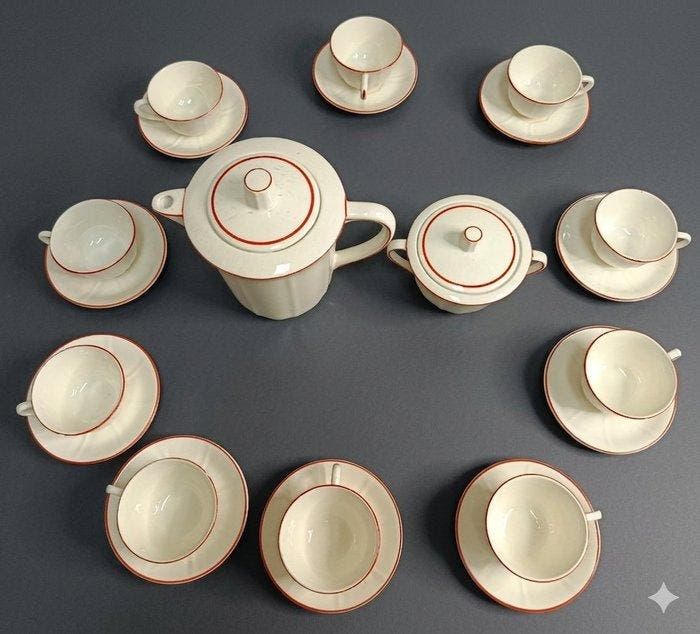 Keller et Guérin de Luneville - Service à thé et café (12) -, Antiquités & Art, Art | Objets design