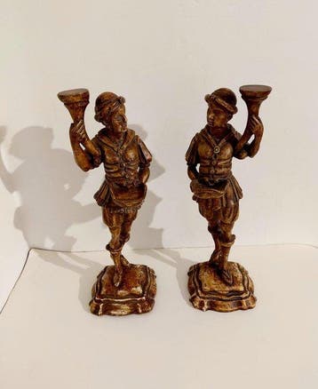 scuola Veneziana - sculptuur, Mori veneziano - 40 cm -