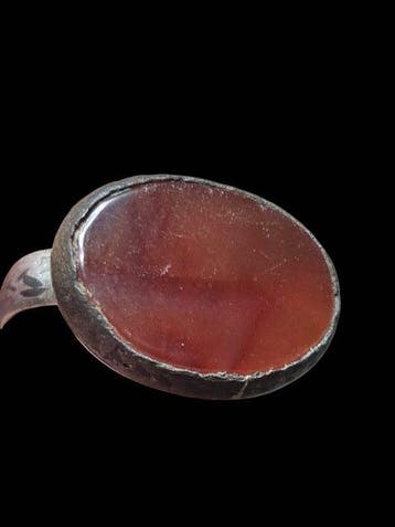 Viking periode Stunning Silver Red garnet Ring