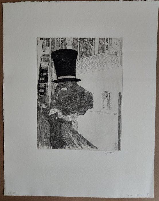 Herbert Grunwaldt (1928-2014) - Etching, 1968, Antiquités & Art, Antiquités | Autres Antiquités