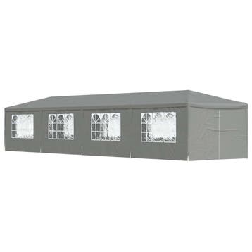 vidaXL Partytent 1200 x 300 x 255 cm Lichtgrijs PE en staal, Verzenden, Nieuw
