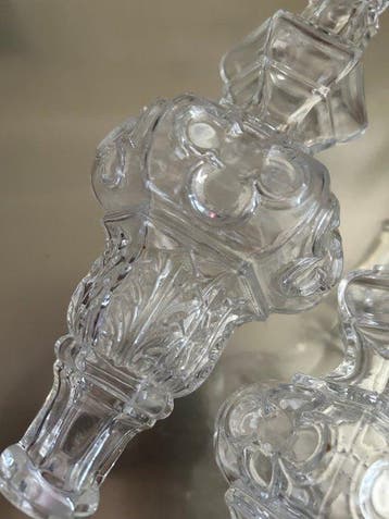 Kandelaar (2) - Glas - Baluster Poignard Luchter