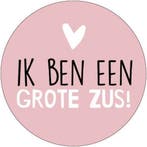 10x Sticker Ik Ben Een Grote Zus - Roze - Babyshower -, Verzenden, Nieuw