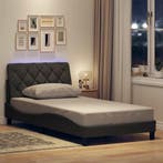 vidaXL Bedframe met LED zonder matras 100x200 cm stof, Verzenden