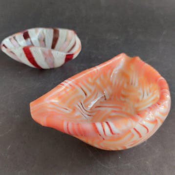 Asbak (2) - Muranoglas - Zenfirico / Pezzato