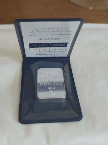 50 gram - Zilver .999 - Albino Moutinho (Zonder, Postzegels en Munten, Edelmetalen en Baren