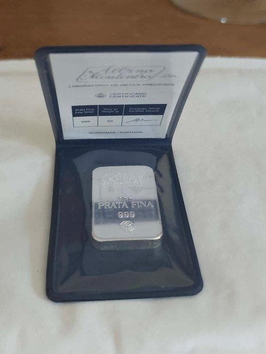 50 gram - Zilver .999 - Albino Moutinho (Zonder, Postzegels en Munten, Edelmetalen en Baren
