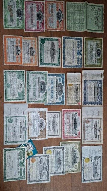 Document - 24 American mining stock certificates, 1889 -1961