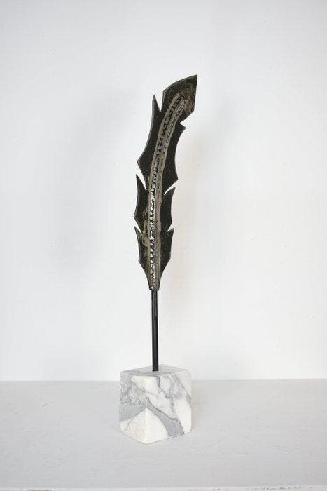 Edoardo Meloni - Metallic feather, Antiek en Kunst, Kunst | Designobjecten