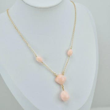 Koraal - Zilver - Halsketting - Roze koraal
