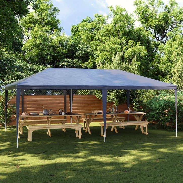 vidaXL Partytent 4x6 m blauw, Tuin en Terras, Partytenten, Nieuw, Verzenden
